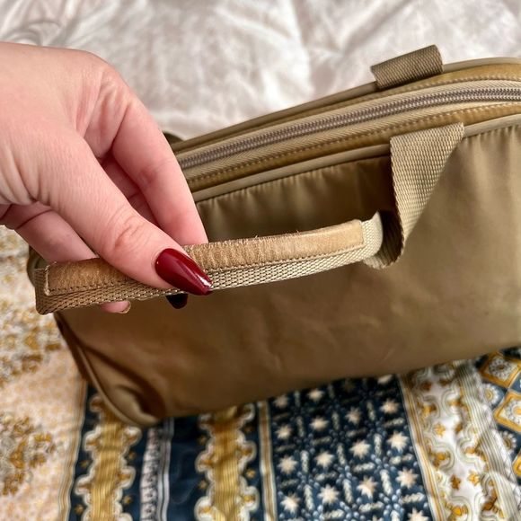 Prada | Tessuto Army Tan Sport Tote Bag Purse with Authentication Card & Key - Picture 7 of 16